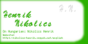 henrik nikolics business card